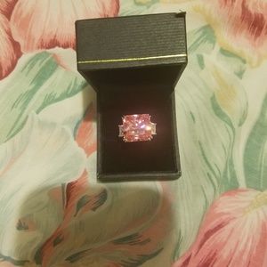 Pink engagement ring